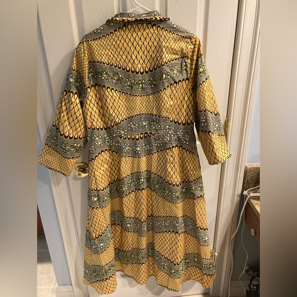 African inspired from DC boutique, vibrant gold and black Jacket Dress XL NWOT - Picture 4 of 10